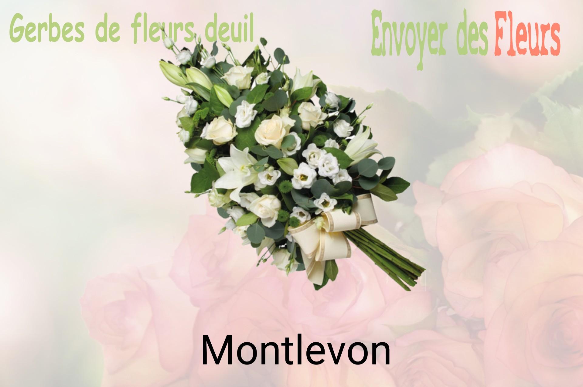 Gerbe de fleurs de deuil livrée à Montlevon
